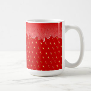 Mug Fraise Texturée Arrière - plan confiture de fruits