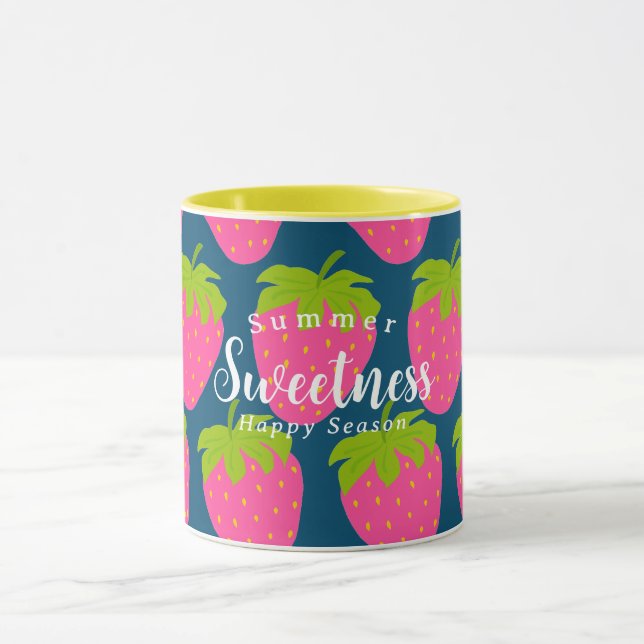 Mug Fraise Turquoise Bleu (Centre)