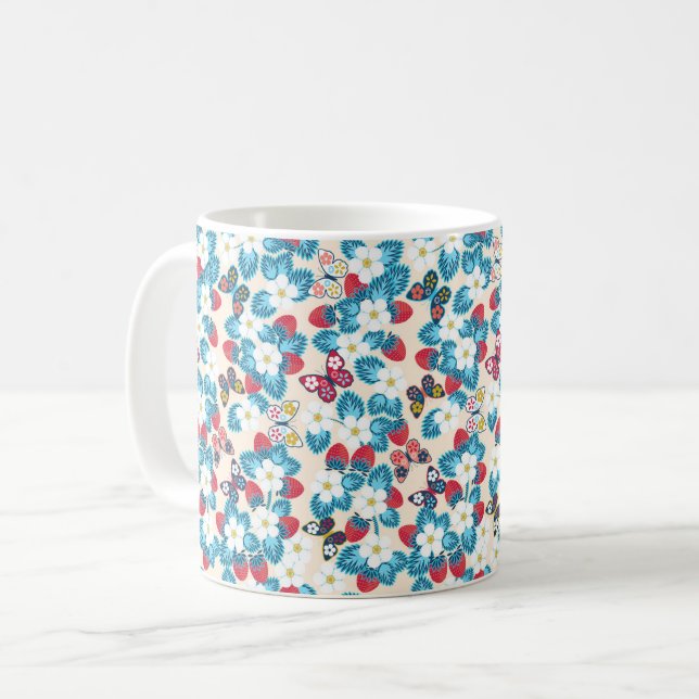 Mug Fraises folk (Devant gauche)