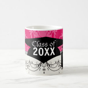 Mug Framboise et damas rose