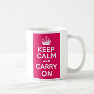 Mug Framboise Gardez le calme et poursuivez