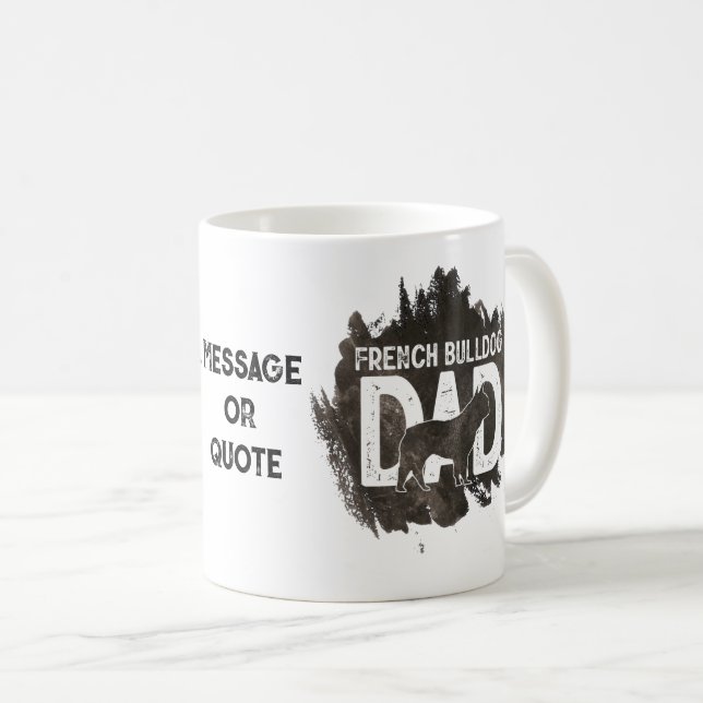 Mug Français Bulldog Fête des pères Amoureux des chien (Devant droit)