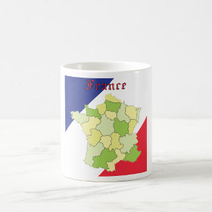 Mug France Couleurs Et Carte Nationales