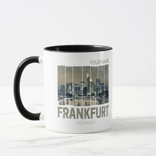 Mug Francfort Allemagne Skyline Retro Souvenir Vintage (Gauche)