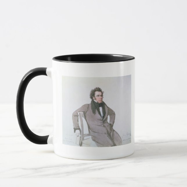 Mug Franz Schubert, 1825 (Gauche)