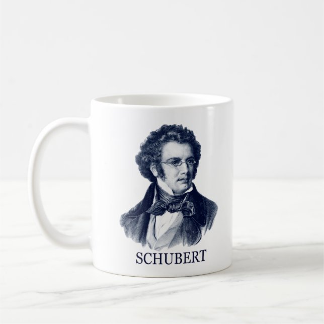 Mug Franz Schubert, bleu (Gauche)