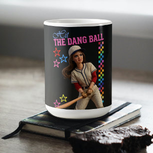 Mug Frappe donc cette balle Drôle de visage de poupée 