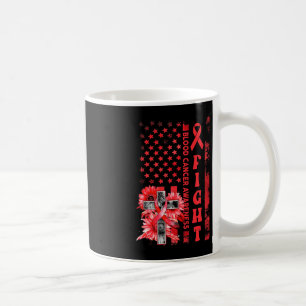 Mug Frappe USA Drapeau Tournesol Chrétien Cancer du Sa