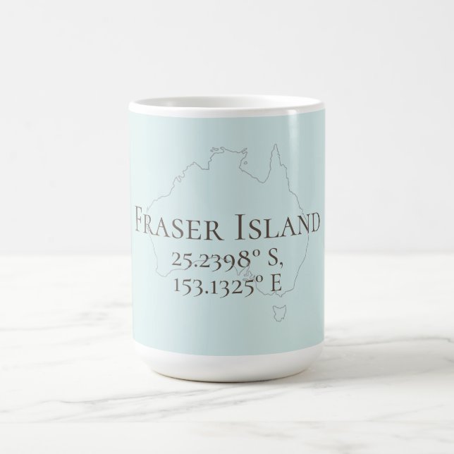 Mug Fraser Island Australie Latitude & Longitude (Centre)