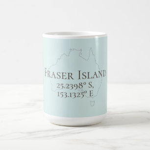 Mug Fraser Island Australie Latitude & Longitude