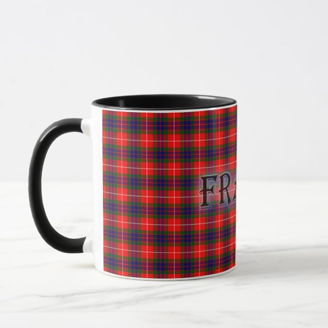 Mug Fraser Tartan avec le nom de famille (Gauche)