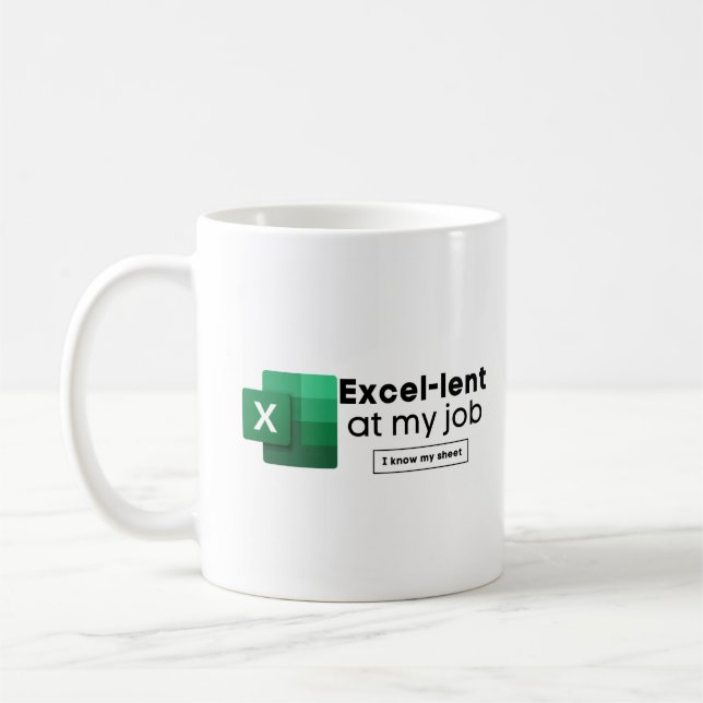 Mug Freak Dans La Feuille De Calcul, Comptable Drôle (Gauche)