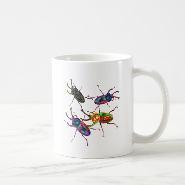 Mug Freaky Cool Rainbow Stag Beetles (Droite)
