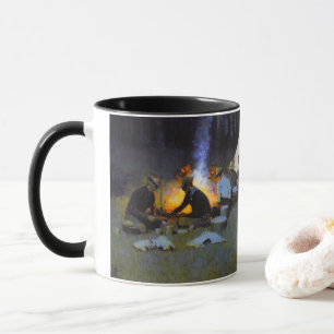 Mug Frédéric Remington Rustic, le souper des chasseurs