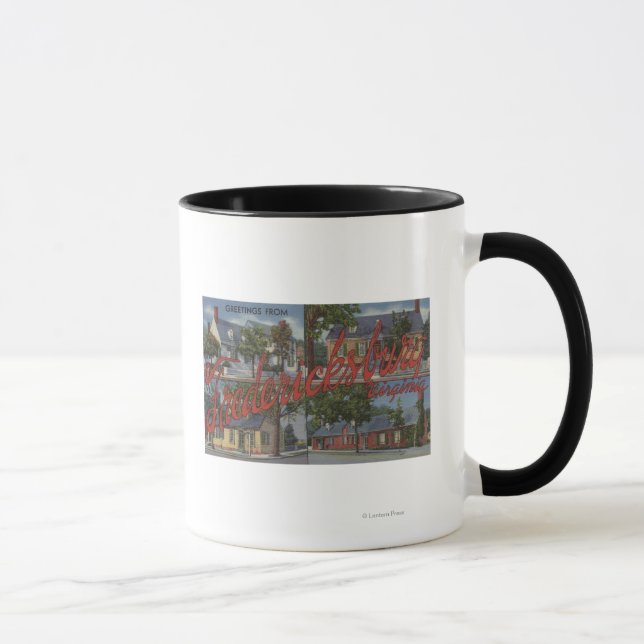 Mug Fredericksburg, Virginie - Scènes de grandes lettr (Droite)