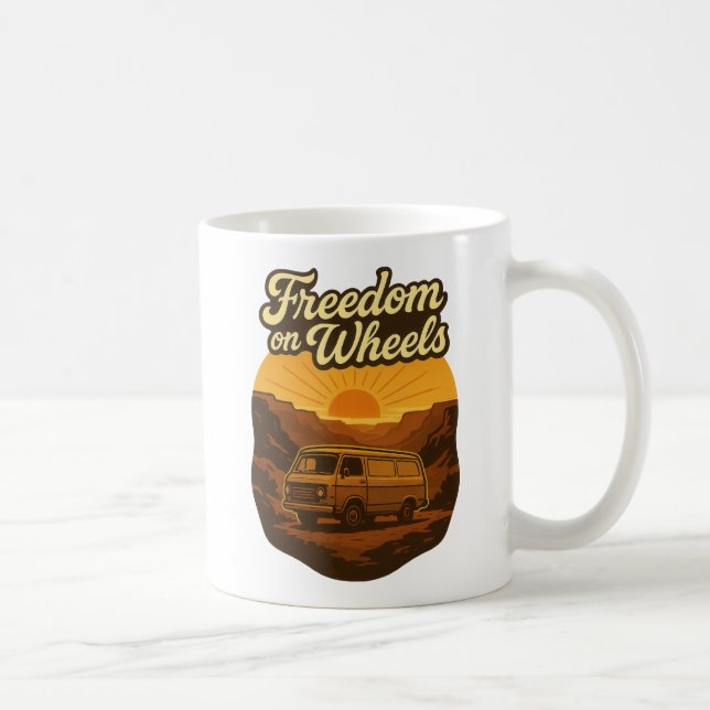Mug Freedom on Wheels Retro Adventure (Droite)