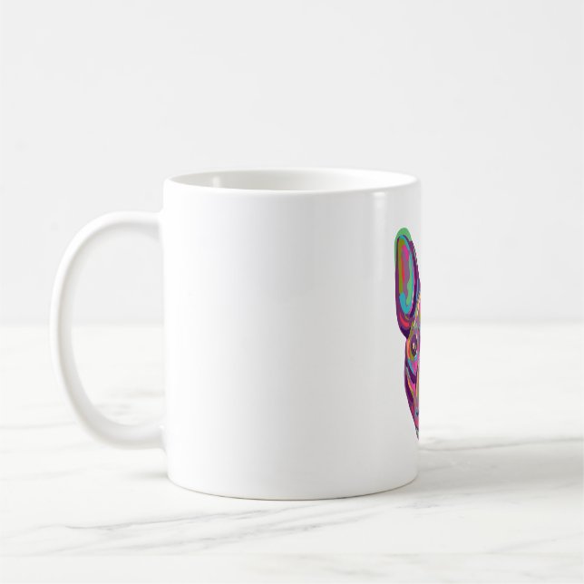 Mug French Bulldog Tête Française Pop style art (Gauche)