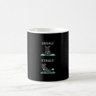 Mug French Bulldog Yoga Inhale Exhale Funny Dog Don.