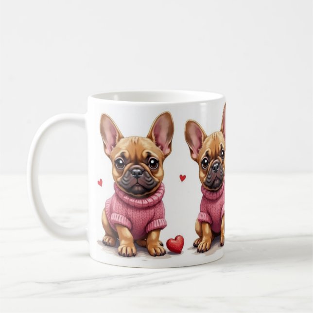 Mug French Bulldogs Valentine's Day (Gauche)