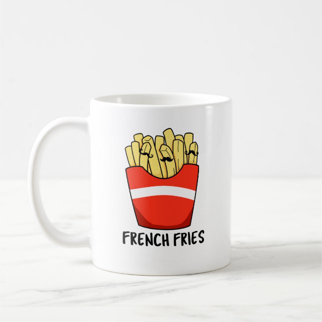 Mug French Fries Funky Fast Food Pun (Gauche)