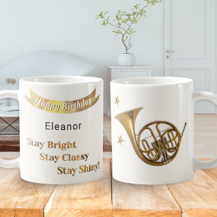Mug French Horn Music Joyeux anniversaire de l'amoureu