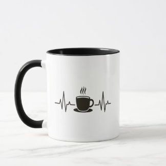 Mug Fréquence de la coupe de café Coeur amusante