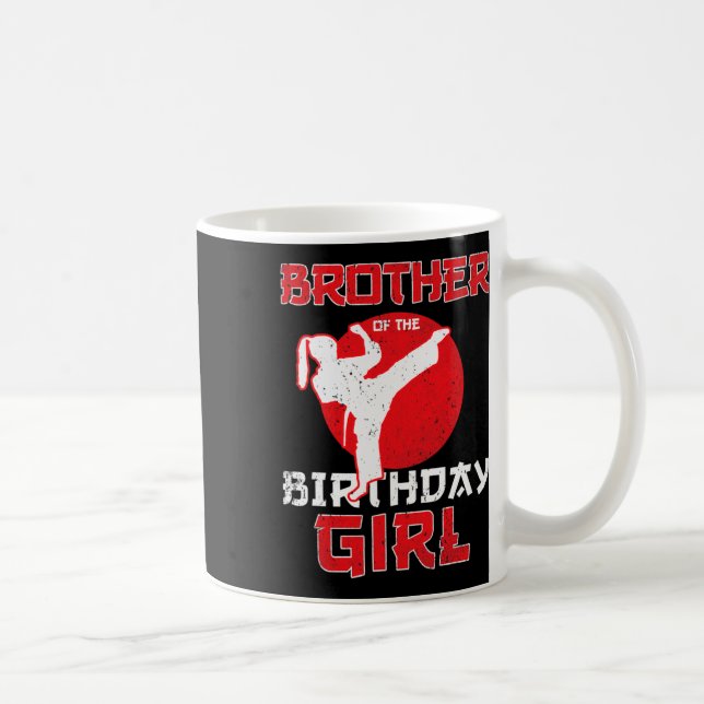 Mug Frère De L'Anniversaire Karate Taekwondo Girl Mart (Droite)