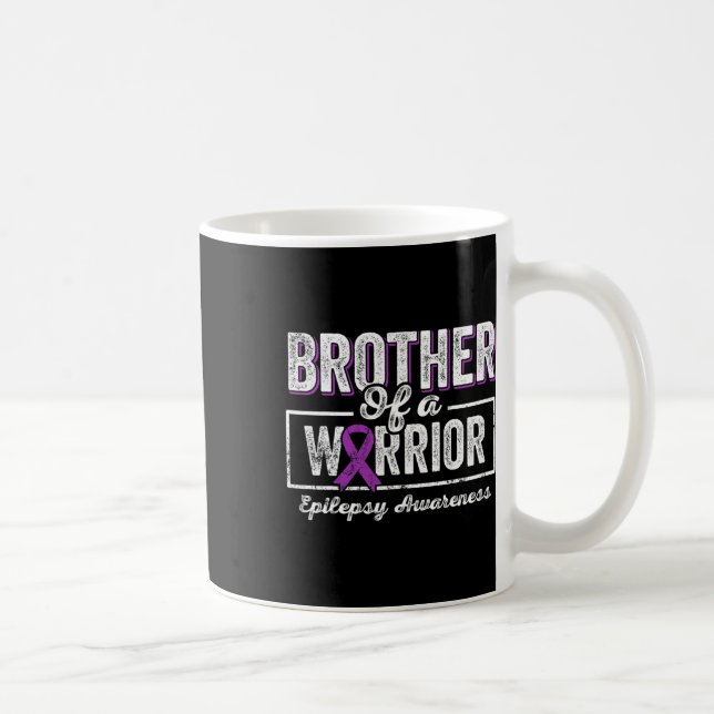 Mug Frère D'Un Guerrier Épilepsie Frère Ribbo Violet (Droite)