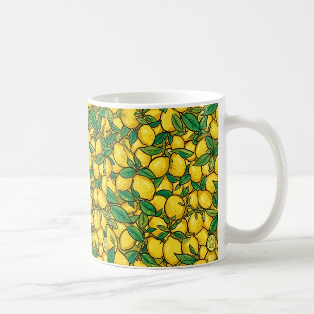 Mug  Fresh Lemon Citrus Pattern (Droite)