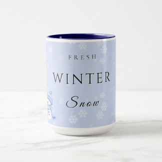 Mug Fresh Winter Joy with Snow and Snowman