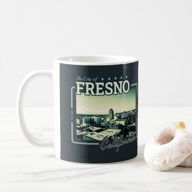 MUG FRESNO CALIFORNIA - VILLE DE FRESNO CA (Avec donut)