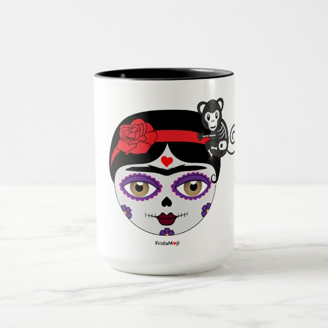 Mug Frida Kahlo | FridaMoji - jour des morts (Centre)