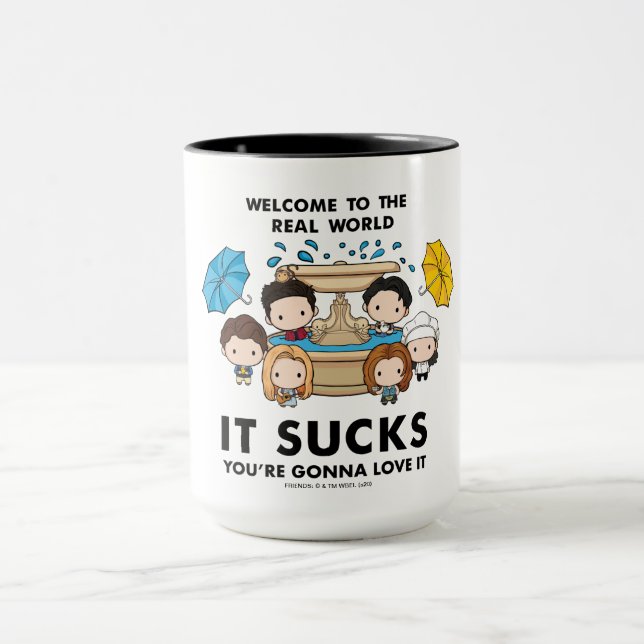 Mug FRIENDS™| Bienvenue au Real World Chibi (Centre)