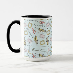 Mug FRIENDS™ Motif Icones Aquarelle   Ajoutez Votre No