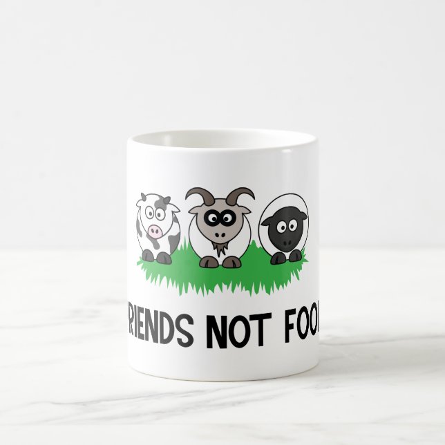 Mug Friends Not Food, Venin for Vegan Vegetarian (Centre)