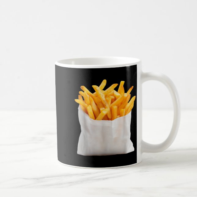 Mug Frites frites drôle de costume de nourriture d'Hal (Droite)