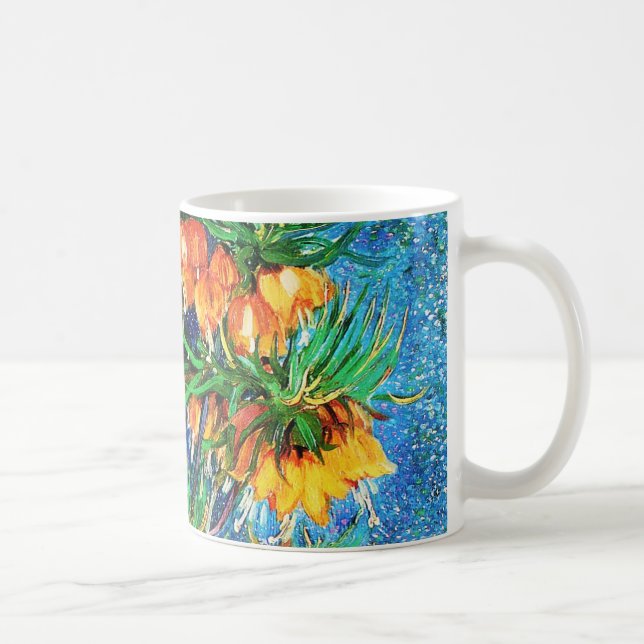 Mug Fritillons dans un Vase Van Gogh Art (Droite)