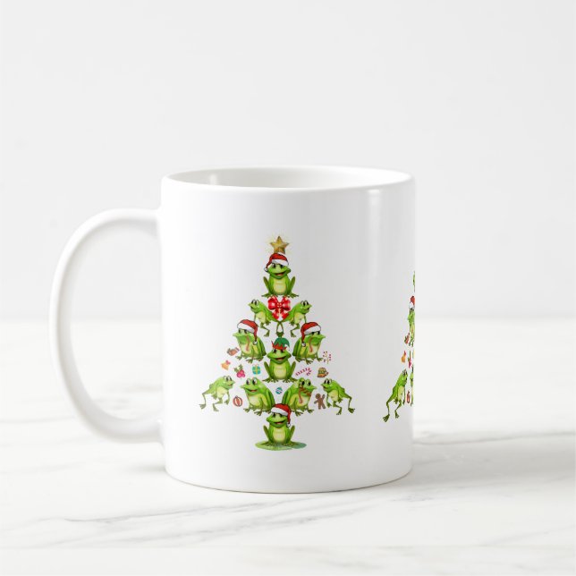 Mug Frog Christmas Tree Cadeau Funny Christmas Frog  (Gauche)