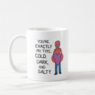 Mug froid, foncé et salé