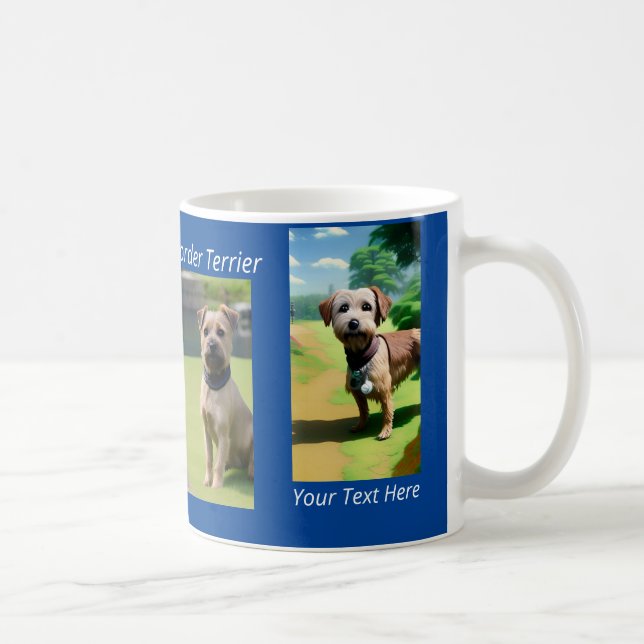 Mug Frontières Terriers 4 mignonnes photos personnalis (Droite)