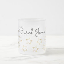 Mug Frosted personnalisé avec Star -nom modifiable