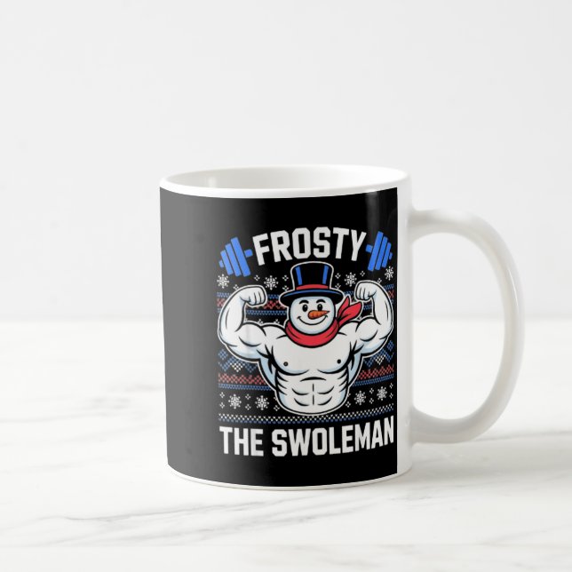 Mug Frosty The Swoleman Funny Ugly Christmas Sweater G (Droite)