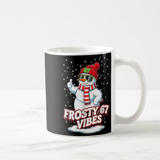 Mug Frosty Vibes 67 Snowman For Winter - Six Seven Mem (Droite)