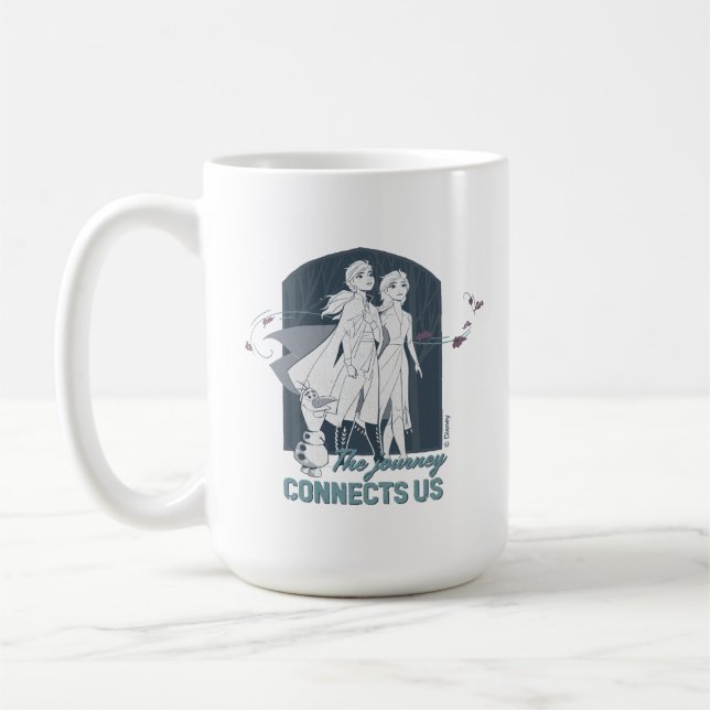 Mug Frozen 2 : Anna & Elsa | Le voyage nous connecte (Gauche)