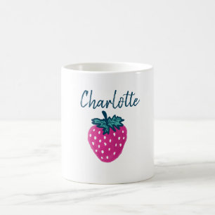 Mug Fruit aux fraises mûre Nom personnalisé