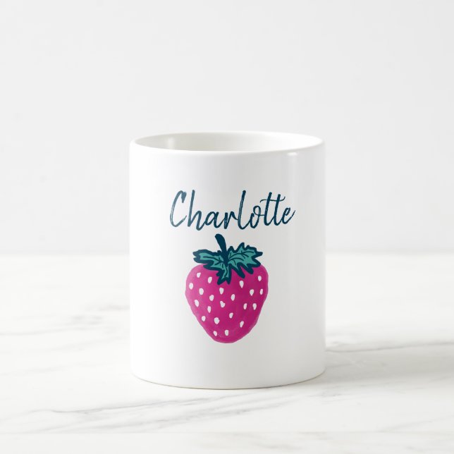 Mug Fruit aux fraises mûre Nom personnalisé (Centre)