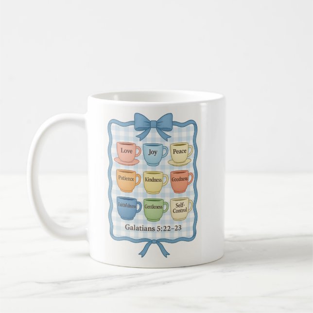Mug Fruit de l'Esprit bleu (Gauche)
