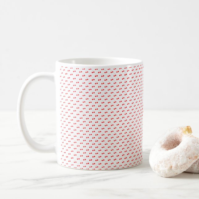 Mug Fruit Motif rouge cerise (Avec donut)
