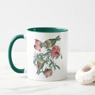 Mug Fruits de grenade et Lovebirds