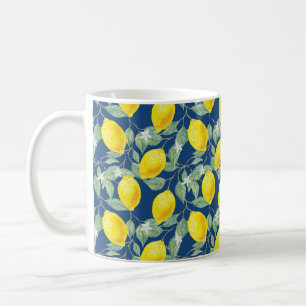 MUG FRUITS DE LÉMON DANS LE BLEU DU PAYS